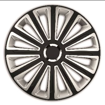 SET CAPACE ROTI 15` SILVER&BLACK CU INEL CROMAT TREND